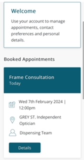 Appointment confirmation